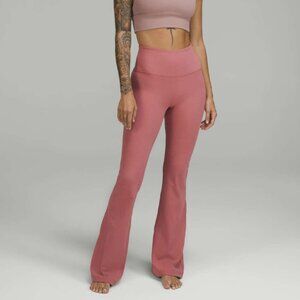 Lululemon Groove Super-High-Rise Flared Pant Nulu Brier Rose Spiced Chai Size 8